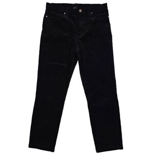 H&M Corduroy Midrise Pants Size 31 Black
